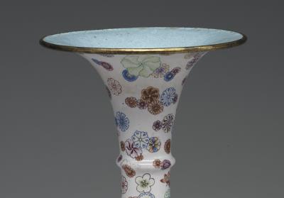 图片[3]-Painted enamel Gu-shaped vessel, Qing dynasty, Qianlong reign (1736-1795)-China Archive